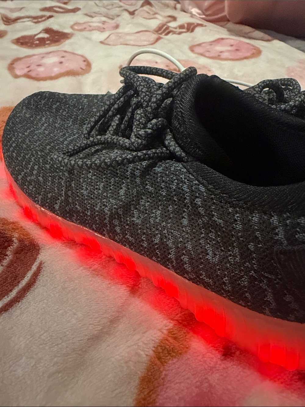 Black Knit Lace-Up Sneakers change colors